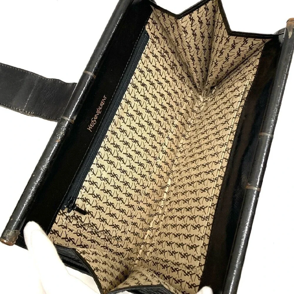 Yves Saint Laurent Clutch Bag Black Ysl #240726Y22B - Picture 9 of 10